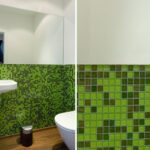 Mosaik, Badezimmer, grün