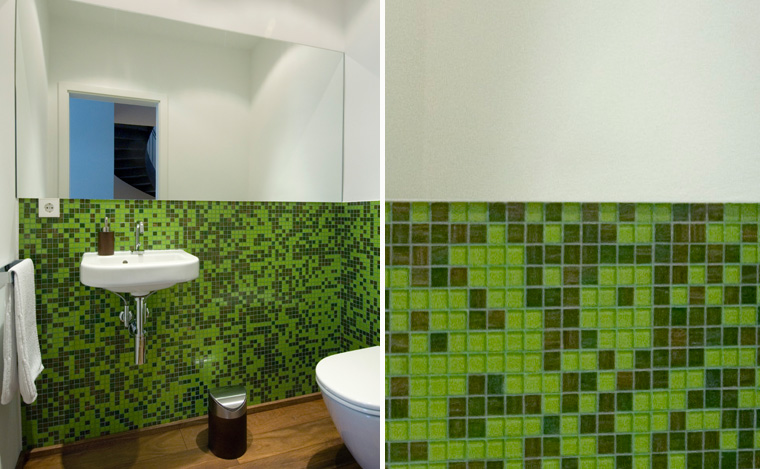 Mosaik, Badezimmer, grün