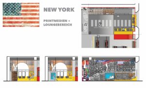 New York, Entwurf, Ansichten