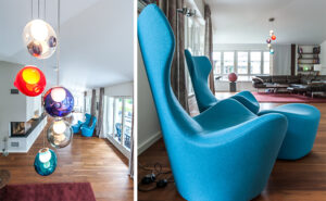 Pendelleuchte, Sessel